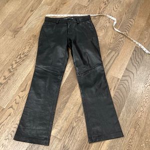 EUC GAP Black Leather Bootcut Pants/Jeans Size 1